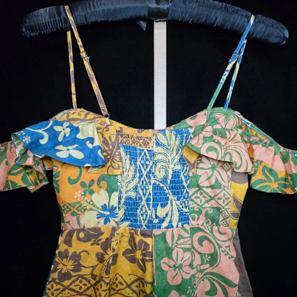 NWT ALEMAIS Archie Floral Linen Mini Flounce Dress 2 - Picture 7 of 13